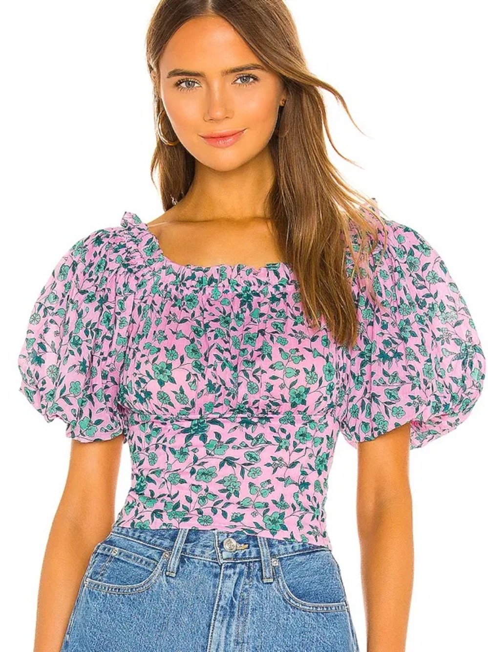 Banjanan floral cotton anna blouse in audrey sprig S